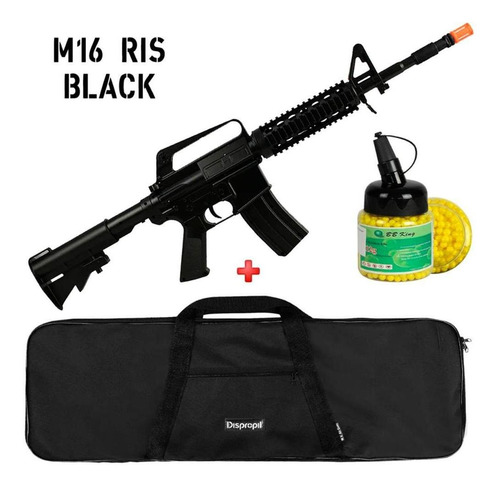 Rifle Spring Rossi Airsoft Vigor M16 Ris + Capa + Bbs 0.12g