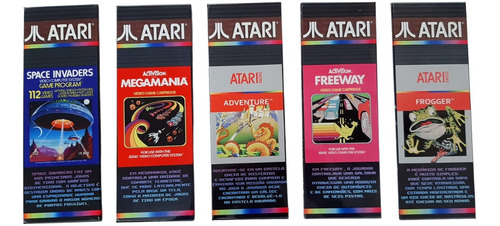 Placas Mosaico 5 Peças Jogos Atari Antigo Decoração Clássico