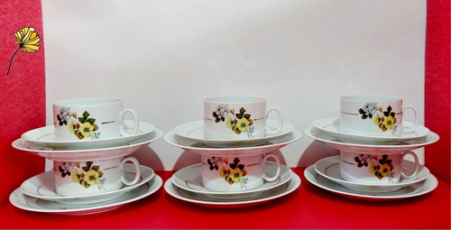 Xícaras De Chá Porcelana  Renner Motivo Floral