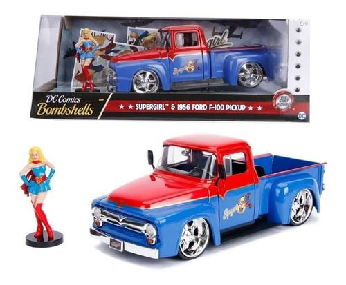 Supergirl Ford F-100 Pickup 1956  Jada Bombshells  1:24