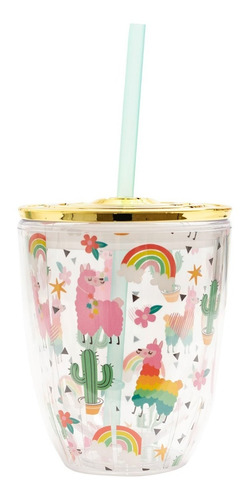 Vaso Reusable Alpaca Rosa Unicornio | Ac Tumbler Mermaid Cat