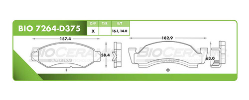 Balata Disco Delantera Ford Bronco 1987-1993 5.0