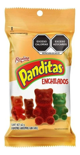 12 Pzas Gomitas Ricolino Panditas Enchilados 65 G