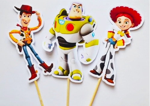 Pack X6 Pinchos Para Centros De Mesa. Toy Story