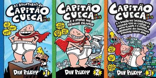 Capitão Cueca Do Volume 1 Ao 3 - Dav Pilkey, De Dav Pilkey. Editorial Companhia Das Letrinhas, Capa Mole Em Português, 2021