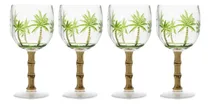 Comprar Jogo 4 Taças De Acrílico Palm Tree Tropical Wolff 500ml