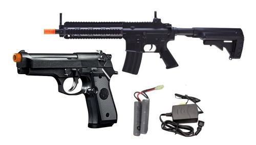 Marcadora Airsoft Hk 416 Beretta 92 Fs Aeg 6mm Bbs Xt C