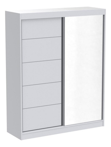 Armario Aria De 2 Puertas De 47 Pulgadas Blanco Con Espejo Blanco