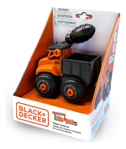 Camión Volqueta Desmontable Contrucción Black+decker Tt027s- Camión Naranja