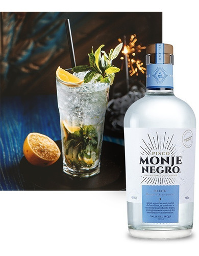 Imagen 4 de 4 de Pisco Monje Negro Blend 40º 700cc