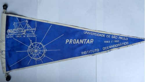 Banderín Proantar Antartida 1983 Usp Tela