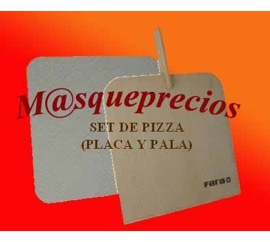 Imagen 5 de 9 de Combo Pizza Piedra Refractaria + Pala De Madera Para Horno
