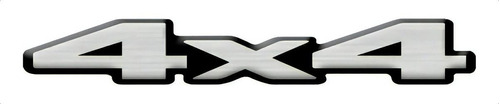 Emblema Adesivo 4x4 Pajero Tr4 Mitsubishi - Resinado Cor Prata