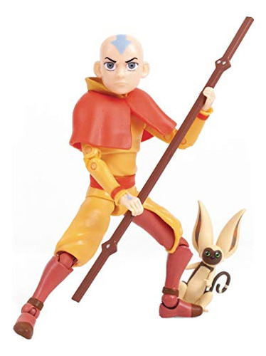 Avatar The Last Airbender: Figura De Accion De Aang Y Momo