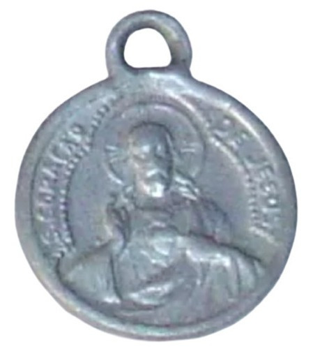 Medalha Sacra Pingente Sagrado Cor Jesus M Aux 16mm Alumi *