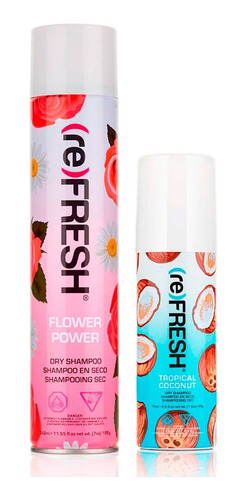 Kit Shampoo Seco Refresh Sin Enjuague 342ml + 75ml Coco