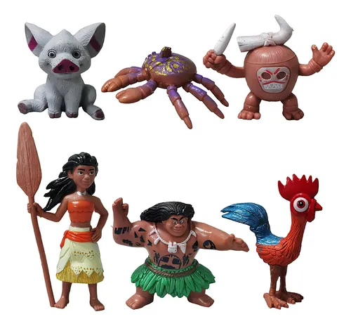 Set 10 Figuras Personajes Disney - Película Moana 2 - Maui
