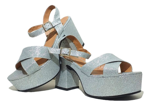 Imagen 3 de 6 de Sandalias Roma Glitter Plata