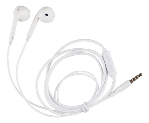 10 Audifonos Alambricos Manos Libres Con Microfono Blanco