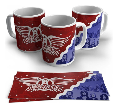 Aerosmith Pocillos Mugs Obsequios Steven Tyler 