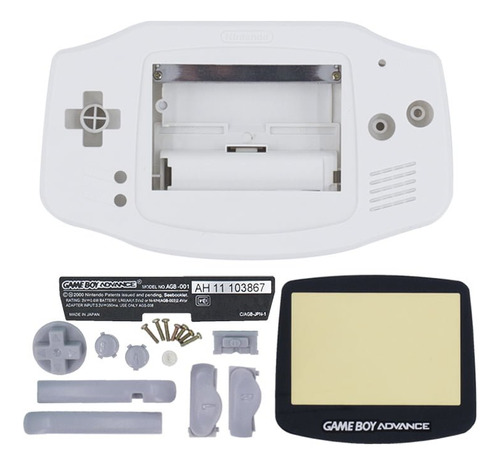 Carcasa Para Game Boy Advance (gba) Color Solido Blanco