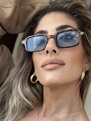 Gafas De Sol Rectangulares Con Degradado Retro Para Hombre,