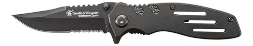 Cuchillo Plegable Smith & Wesson Accesorios Swa24s Negro
