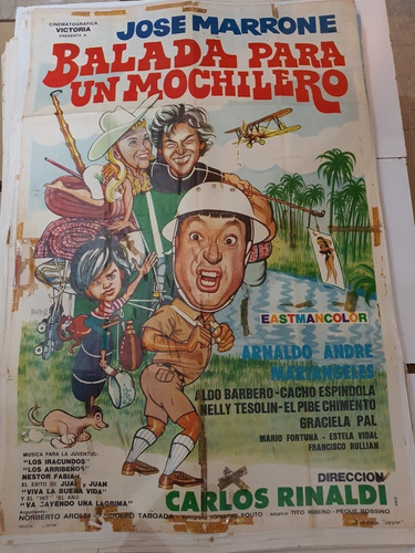 Afiche Cine Original 1523-balada Para Un Mochilero- Marrone