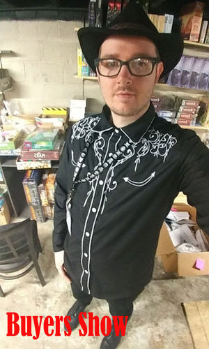Elegante Camisa Vaquera Occidental Con Diseño Bordado Para H