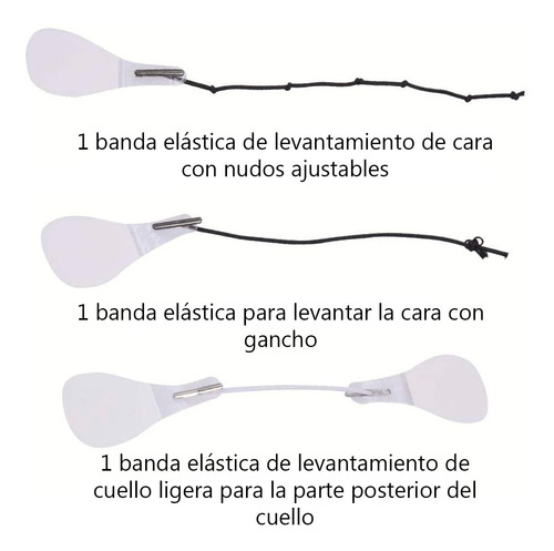 Parche De Estiramiento Facial Forma De V Transpirable 10pz F
