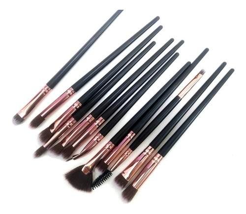 Set Profesional 12 Brochas Y Pinceles Para Maquillaje
