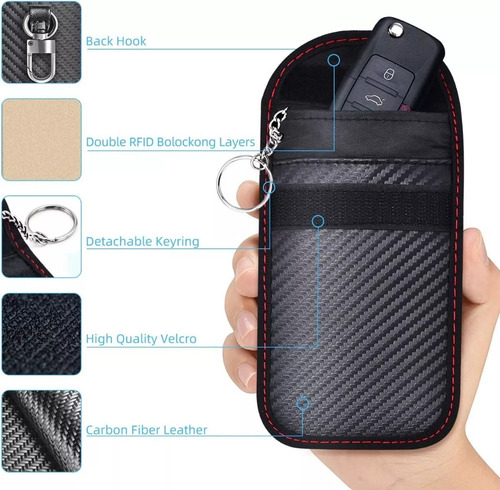 Bolsa Bloqueo Rfid Señal Llave De Carro, Tarjetas