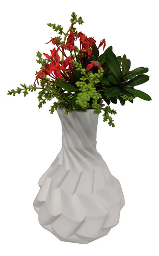 3D Vaso Espiral 100mL branco 15x11cm