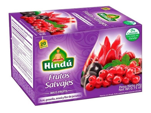 Infusión Hindú Frut Salv 20unid - Unidad a $595