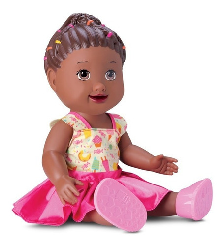 Boneca Baby My Little Alive Lanchinho Negra Divertoys 2019