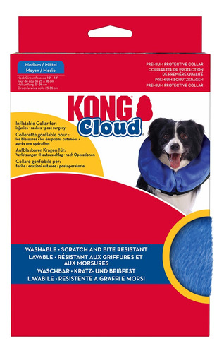  Kong Perro Collar Cloud  Azul Medium/neck 10-13