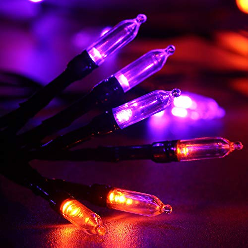 Luces De Halloween Naranjas Y Moradas De 33ft 100 Led, ...