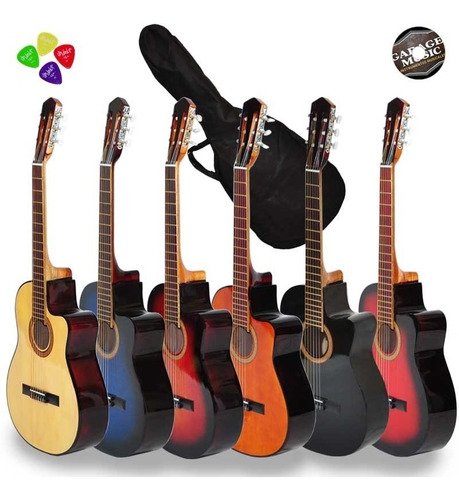 Guitarra Criolla Clasica Corte Funda Pua Garantia Curso Cd