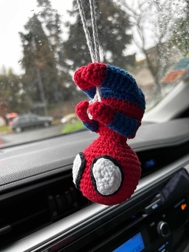 Spiderman Colgante Tejido A Crochet