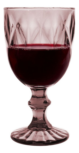 Copas Vidrio Vino Tinto Labrada Agua Cristal 245 Ml Vittori Púrpura/24 Piezas