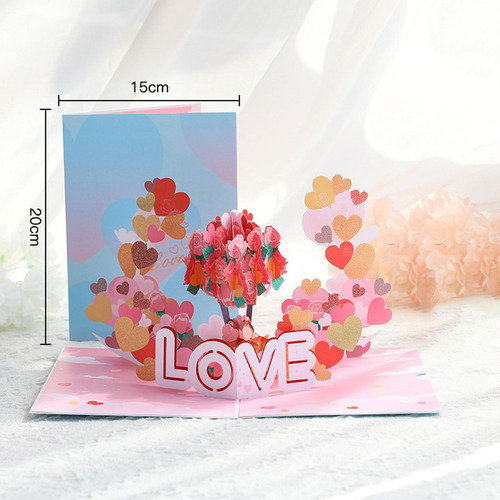 Cartão Pop-up De Amor, Cartão De Aniversário Romântico,