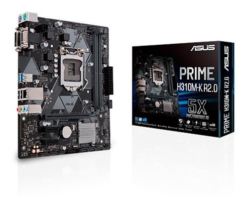 Placa Mãe Prime Asus H310m-k R2.0 Lga1151 Ddr4 32gb Ram