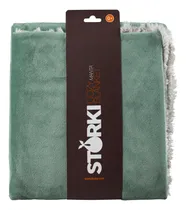 Comprar Manta Suave Abrigo Bebé Verde Y Beige Peludita Storki 