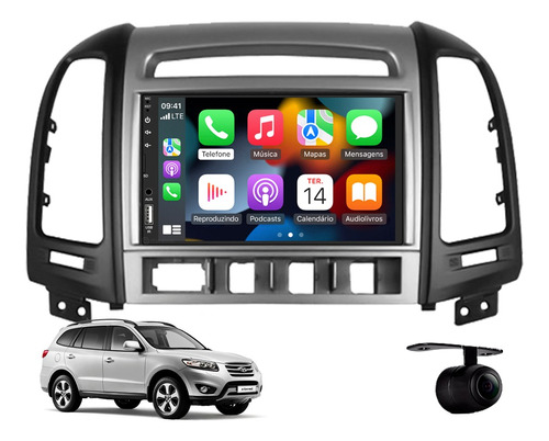 Central Multimidia Apple Carplay Hyundai Santa Fe 2009