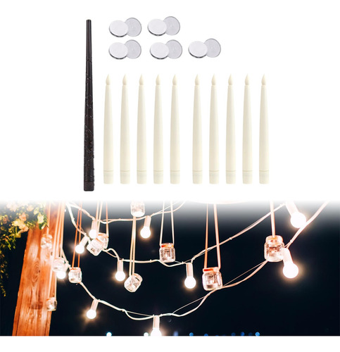 Velas Flotantes Colgantes Velas Led Eléctricas 20 Piezas