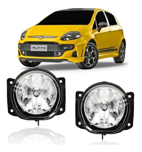 Juego Faros Auxiliar Antiniebla P/ Fiat Punto 2013 Soportes