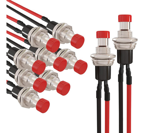 Interruptor De Botón Momentáneo 0.276pulgadaspst 1a 250v Ac