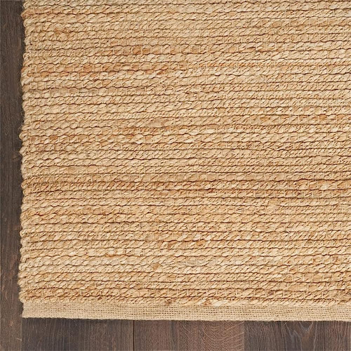 Nourison Natural Yute Solid Natural 2' X 3' Area-rug, Easy-c