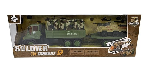 Camión Set Militar Transporte Tanque Guerra Juguete Niños
