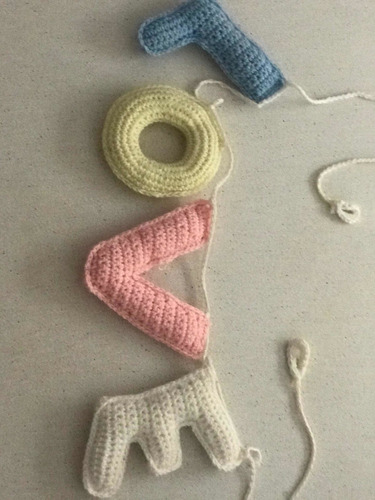 Guirlanda Crochet Love 1,5 Mts Largo 20 Cm Ancho Cada Letra-